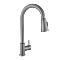 Змішувач для кухні Lidz Aria 015FL (k35) з висувним виливом LDARI015FLGRP49560 Graphite купити в САНН Одеса
