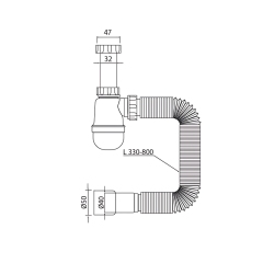 Сифон для умывальника MIXXUS SU-04-A 1 1/4"x32 без выпуска 32*40/50 (MI8181) купить в САНН Одесса