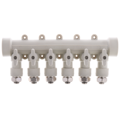 Розподільний колектор опалення 6-way з фітингом (40x20) PPR Koer K0194.PRO (KP2559) купити в САНН Одеса