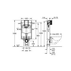 Модуль инсталляционный для подвесного унитаза Grohe Uniset (39165000) купить в САНН Одесса