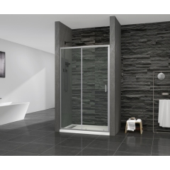 Дверь в нишу раздвижная MIXXUS PREMIUM DIVERSE SD01-140x185-TR CHROME прозрачное стекло 5мм (MI6874) купить в САНН Одесса