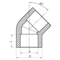 Угол 45 75 PPR Koer K0201.PRO (KP2566) купить в САНН Одесса