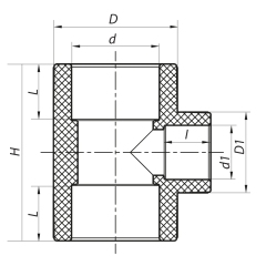 Тройник редукционный 110x50x110 PPR Koer K0227.PRO (KP2592) купить в САНН Одесса