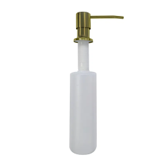 Дозатор для моющего средства врезной ZERIX DIS-01.SUS BRUSHED GOLD из нерж. стали (300 мл) (цвет матовое золото) (ZX6208) купить в САНН Одесса