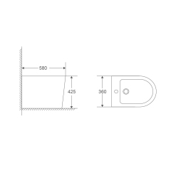 Биде напольное MIXXUS PREMIUM BEVEL-0601 580х360х425mm (MP6598) купить в САНН Одесса