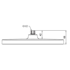 Лейка для душа потолочная KOER KP-0402-05-OH, 310x200 мм (Цвет черный) (KR4986) купить в САНН Одесса