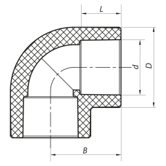 Угол 90 63 PPR Koer K0024.PRO (KP0029) купить в САНН Одесса