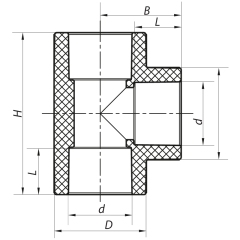 Тройник 75 PPR Koer K0198.PRO (KP2563) купить в САНН Одесса