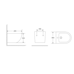 Біде підвісне Mixxus Premium Ellipse-0501 495x365x325mm (MP6469) купить в САНН Одесса