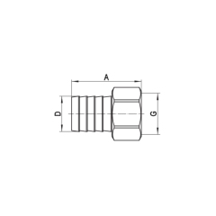 Штуцер для приєднання шланга Koer KF.U06F-18 - 1/2"x18mm F (KR3339) купити в САНН Одеса