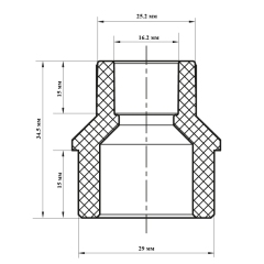 Муфта редукционная НB 25x20 PPR Koer K0056.PRO (KP0066) купить в САНН Одесса