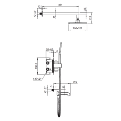 Душевая система термостатическая встроенная KOER KB-67011-01 3 функции (Цвет хром) (KR4726) купить в САНН Одесса