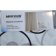 Шторка для ванной MIXXUS SCT-014-180x180 из полиэстера (Узор "Круги") (AC3584) купить в САНН Одесса