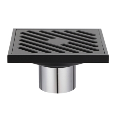 Душевой трап KOER FD10-100x100-180-BLACK 100x100мм, прямой отвод (Цвет черный) (KR3414) купить в САНН Одесса