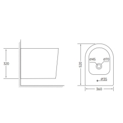 Биде подвесное MIXXUS BEVEL-0502 520х360х320mm (MI6715) купить в САНН Одесса