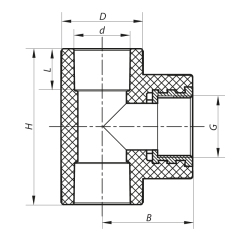 Тройник ВР 20x1/2F PPR Koer K0103.PRO (KP0123) купить в САНН Одесса
