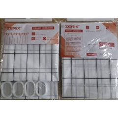 Шторка для ванной ZERIX SCP-011-180x180 из PEVA (полиэтиленвинилацетата) (Узор "Клетка" белая) (ZX6084) купить в САНН Одесса