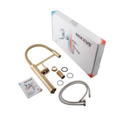 Смеситель для кухни MIXXUS PREMIUM SPARK 017 GOLD (Цвет золото) (MI6972) купить в САНН Одесса