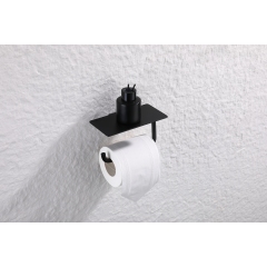 Держатель для туалетной бумаги KOER AS-0112-05 с полкой (цвет черный) (KR6174) купить в САНН Одесса