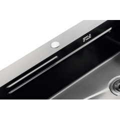 Мойка из нерж. стали ZERIX ZH6845-SET-05 DECOR NANO-BLACK (3.0/0.8) КОМПЛЕКТ (цвет графит) (ZM5588) купить в САНН Одесса