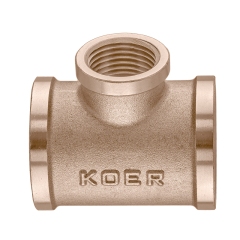 Трійник редукційний Koer KF.T100810F.WN - 1"х3/4"х1" FFF без нікелю (MX1531) купити в САНН Одеса