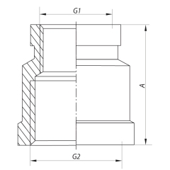 Муфта редукційна 1"x2" Koer KF.C1020 (KF0025) купити в САНН Одеса