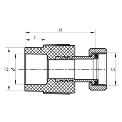 Муфта с накидной гайкой 25x3/4F PPR Koer K0142.PRO (KP0179) купить в САНН Одесса