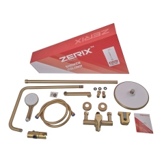 Душевая колонна со смесителем ZERIX REX-009-J BRUSHED GOLD из нерж. стали (Цвет матовое золото) (ZX6125) купить в САНН Одесса