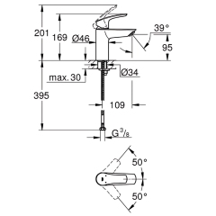 Набор смесителей для ванны Grohe Eurosmart (UA123302S0) купить в САНН Одесса