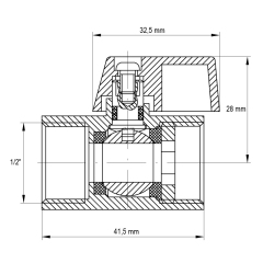 Кран "мини" 1/2" ГГБ Koer KR.400 (KR0155) купить в САНН Одесса
