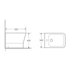 Биде напольное MIXXUS PREMIUM STYLE-0601 520х345х395mm (MP6603) купить в САНН Одесса