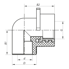 Угол установочный для гипсокартонных стен ВР 20x1/2F PPR Koer K0189.PRO (KP0244) купить в САНН Одесса