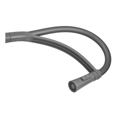 Смеситель для кухни PLAMIX LUCAS-017 SET GRAPHITE REFL.GREY (с подводкой) (Цвет графит+силиконовый излив серый) (PM0723) купить в САНН Одесса