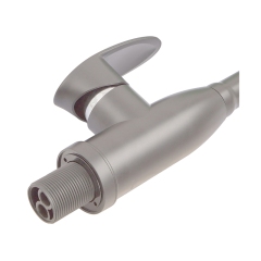 Смеситель для кухни PLAMIX CEZAR-011-B SET GRAPHITE REFL.GRAY с силиконовым изливом (с подводкой) (Цвет графит+силиконовый излив серый) (PM0720) купить в САНН Одесса