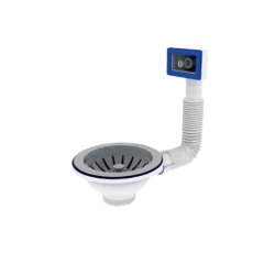 Выпуск резьбовой Zerix KS-01 3 1/2" с гибким прямоугольным переливом (ZX5091) купить в САНН Одесса