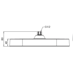 Лейка для душа потолочная KOER KP-0401-01-OH, 250мм (Цвет хром) (KR4980) купить в САНН Одесса