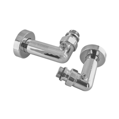 Комплект кранов для полотенцесушителя угловой M1/2''xM1/2'' запорный хромированный KOER KR.SET.550 (KR5840) купить в САНН Одесса