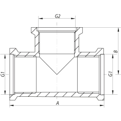 Трійник редукційний 3/4"х1/2"х3 / 4 "ВВВ Koer KF.T080608F (KF0063) купити в САНН Одеса
