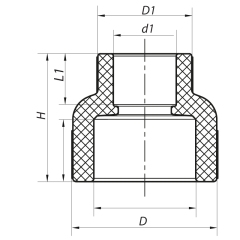 Муфта редукционная ВВ 75x40 PPR Koer K0208.PRO (KP2573) купить в САНН Одесса