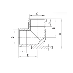 Водорозетка Koer KF.V06FF - 1/2" FF (KR3329) купити в САНН Одеса