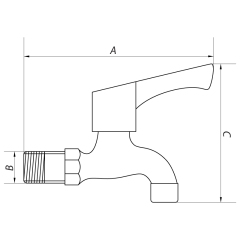 Кран MIXXUS BIB-01 для холодной воды 1/2 из нерж. стали SUS304 (Цвет нерж) (SS0050) купить в САНН Одесса
