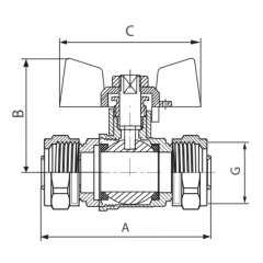 Кран шаровый СК Wing 16x16 (WP0004) купить в САНН Одесса