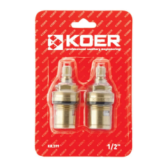 Кран-буксы KOER KR.599 комплект (2 шт) керамика MF-1/2" (AC0528) купить в САНН Одесса