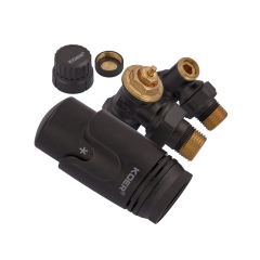 Комплект для подключения радиатора Koer SET-24.Black - 1/2'' угловой с термоголовкой (KR5283) купить в САНН Одесса