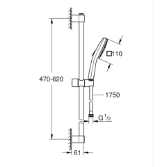 Душевой гарнитур Grohe Tempesta Cube 110, 2 режима (267482433) купить в САНН Одесса