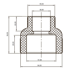 Муфта редукционная ВВ 63x40 PPR Koer K0039.PRO (KP0047) купить в САНН Одесса