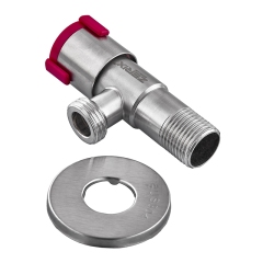 Кран для подключения сантехприборов Zerix VAL-07-1/2x1/2 из нерж.стали SUS304 (красный) (ZX5100) купить в САНН Одесса