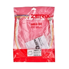 Шланг для газа ZERIX ZHG-01-FF1/2"-050 ПВХ белый 1/2"ГГ 50 см (ZX6156) купить в САНН Одесса