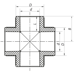 Крестовина 25 PPR Koer K0026.PRO (KP0032) купить в САНН Одесса