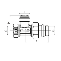 Кран радиаторный Roho R5261-050 - 1/2" прямой (антипротечка) (RO0135) купить в САНН Одесса
